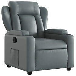 Maison Chic Fauteuil inclinable,Fauteuil luxe de relaxation Gris Similicuir -MN66651