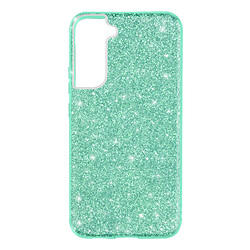 Avizar Coque Samsung Galaxy S22 Plus Paillette Amovible Silicone Semi-rigide vert