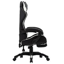 Avis Helloshop26 Chaise fauteuil siège pivotante de bureau informatique étude de jeux vidéo et repose-pied et similicuir blanc 02_0024222