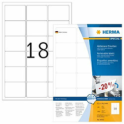 Elysees Paris Herma 10302 Étiquettes movables/amovibles 63,5 x 46,6 A4 1800 pièces Blanc