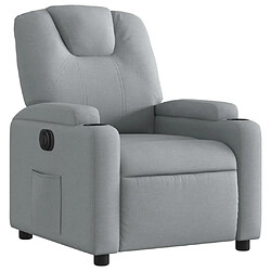 Avis Maison Chic Fauteuil Relax pour salon, Fauteuil inclinable électrique Gris clair Tissu -GKD83706