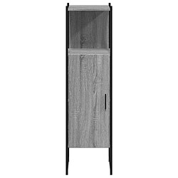 Maison Chic Armoire de salle de bain,Meuble de rangement,Meuble haut sonoma gris 33x33x120,5 cm -GKD993032 pas cher