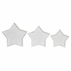 Centre de Table DKD Home Decor 57 x 54 x 3 cm Blanc Shabby Chic Décapé (3 Pièces)