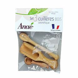 Ecodis 3 cuillères en bois pour cosmétiques