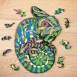 Youdoit Puzzle en bois coloré - Caméléon 28 x 37,1 cm