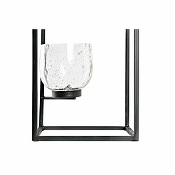 Bougeoir DKD Home Decor Verre Noir Transparent 18 x 18 x 76 cm Fer