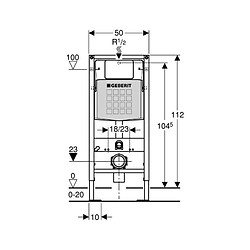 Acheter Bati support wc suspendu geberit up320 autoportant