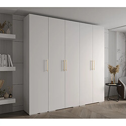 Abiks Meble Armoire Inova 3 À Portes Battantes 236,7/250/47 5 Portes (bianco/d’oro)