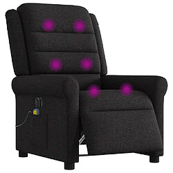 vidaXL Fauteuil de massage inclinable électrique Noir Tissu