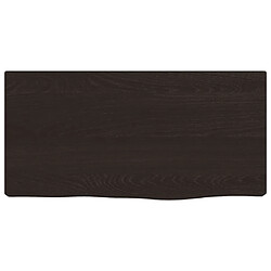 Avis vidaXL Étagère murale marron foncé 40x20x4 cm bois chêne massif traité