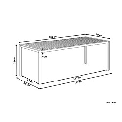 Avis Beliani Table de jardin 200 x 90 cm Bois Bois clair VIAREGGIO