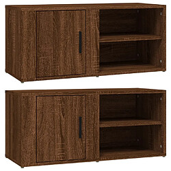 Maison Chic Meubles TV 2 pcs pour salon Chêne marron 80x31,5x36 cm Bois d'ingénierie -MN83951