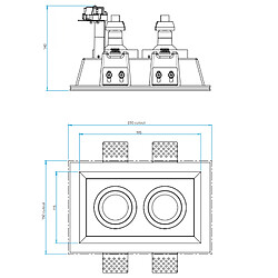 Avis Astro Spot encastrable carré double orientable Blanco - Blanc