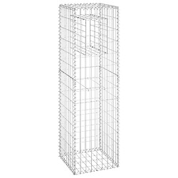 vidaXL Poteau à panier de gabion 40x40x140 cm Fer