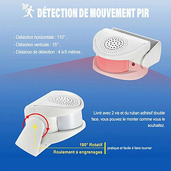 Sonnette de Porte Entrée Sans Fil IR PIR Détecteur de Mouvement 4-6m Alarme Magasin Maison + Inclus 32 Chansons pas cher