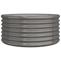 vidaXL Jardinière de jardin Acier enduit de poudre 80x80x36 cm Gris