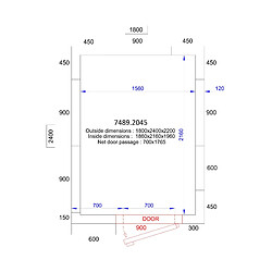 Chambre Froide Positive & Groupe Positif - Hauteur 2200 mm - Combisteel