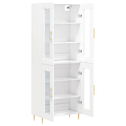 Avis vidaXL Buffet haut Blanc 69,5x34x180 cm Bois d'ingénierie