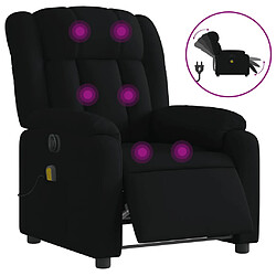 vidaXL Fauteuil de massage inclinable électrique Noir Tissu