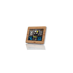 Universal FJ3365 Station météorologique sans fil Horloge numérique multifonctionnelle Température Humidité Desperate Moon Stage Table Réveil LCD Jaune Couleur