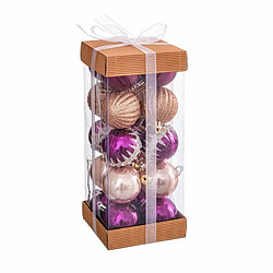 BigBuy Christmas Boules de Noël Multicouleur PVC 4 x 4 x 4 cm (20 Unités)