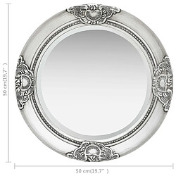 Acheter vidaXL Miroir mural style baroque 50 cm Argenté