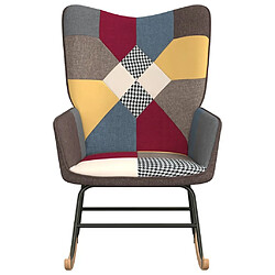 Avis Maison Chic Chaise à bascule | Fauteuil Relax, design moderne Patchwork Tissu -GKD89916