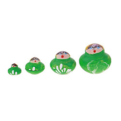 Avis adorables filles en bois poupées russes nidification babushka matryoshka jouets vert