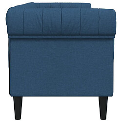 Acheter vidaXL Canapé Chesterfield 3 places bleu tissu