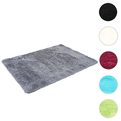 Mendler Tapis HWC-F69, shaggy, épais, poil long, tissu/textile, cotonneux, doux, 200x140cm ~ gris