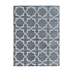 Avril Paris Tapis d'extérieur en plastique tressé - 120x160cm - Gris - Réversible - 100% polypropylène - 400gr / m2 - SANARY