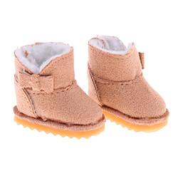 mode bowknot neige bottes chaussures pour 12 '' blythe poupées vêtements brun clair pas cher