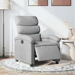 Maison Chic Fauteuil Relax pour salon, Fauteuil inclinable électrique Gris clair Tissu -GKD60919