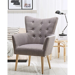 Beliani Fauteuil ANGEN Tissu Gris clair