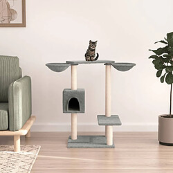 vidaXL Arbre à chat avec griffoirs gris clair 82 cm