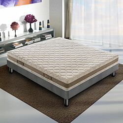 Materassi&Doghe Matelas à mémoire de forme, 3 couches, déhoussable, 5 cm de mousse à mémoire de forme, 7 zones de confort