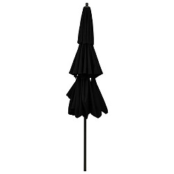 Acheter Maison Chic Parasol Jardin | Parasol à 3 niveaux avec mat en aluminium Noir 3 m - GKD94814