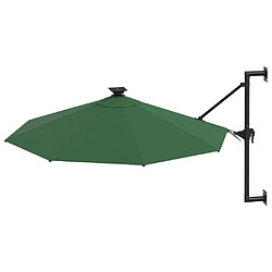 Avis Maison Chic Parasol Jardin | Parasol mural avec mat métallique et LED 300 cm Vert - GKD68887