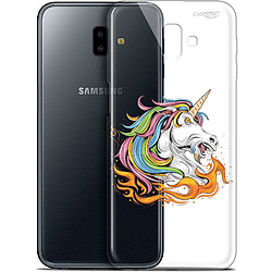 Caseink Coque arrière Samsung Galaxy J6 Plus J6+ (6.4 ) Gel HD [ Nouvelle Collection - Souple - Antichoc - Imprimé en France] Licorne de Feu