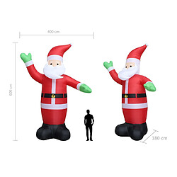 vidaXL Père Noël gonflable LED IP20 600 cm XXL pas cher