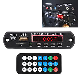 Accessoire Autoradio MP3 USB FM AUX Avec Télécommande LED 12V YONIS