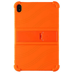 Coque en silicone flexible avec béquille, orange pour votre Nokia T20