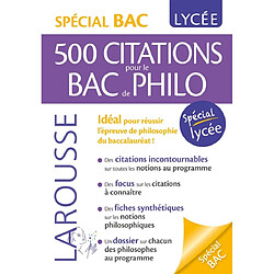 500 citations pour le bac de philo : spécial lycée - Occasion