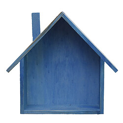 maison en bois en forme d'étagère étagères bois enfants chambre d'artisanat décor bleu