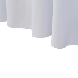 Decoshop26 Nappes élastiques de table avec jupon 2 pièces 120x60,5x74cm Blanc DEC022463 pas cher