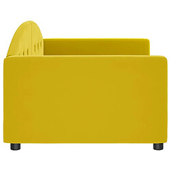 Avis vidaXL Lit de repos sans matelas jaune 90x200 cm velours