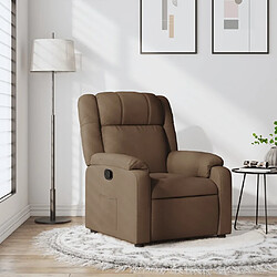 vidaXL Fauteuil inclinable Marron Tissu