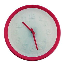 Totalcadeau Horloge colorée cadran blanc avec chiffres en relief noir pas cher