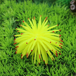 Wewoo Décoration aquarium jaune 3 PCS Articles TPR Simulation Sea Urchin Ball Corail avec Point, Taille: L, Diamètre: 13cm