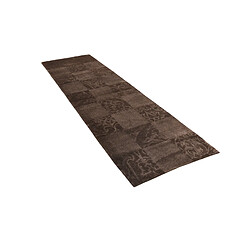 Vidal Tapis de couloir en laine 305x81 brun Darya